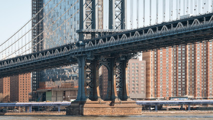 Manhattan Bridge, suspension bridge in New York City, panoramic image - 236388998