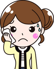 女性会社員OL-悩み、焦り、困った