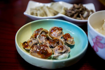 Kkomagmuchim, Spicy Blood Cockle Salad, Korean Food