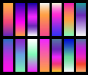 Colorful Gradients Vector. Screen gradient covers with modern abstract background