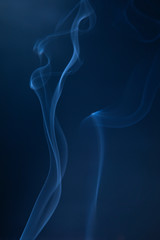 Fototapeta premium Abstract blue smoke swirls