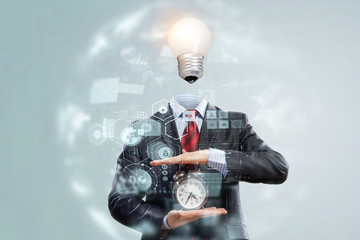 Head full of ideas. Mixed media