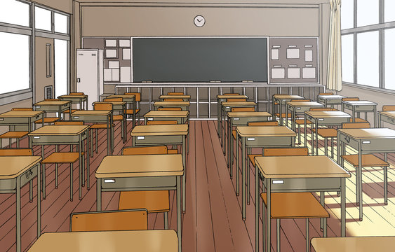 Anime School Background Stock Photos and Images - 123RF