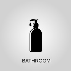 Bathroom icon. Bathroom symbol. Flat design. Stock - Vector illustration.