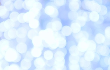 Obraz premium bokeh with lights, soft blur new year lanterns, background, blue and white