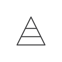 Pyramid chart outline icon. linear style sign for mobile concept and web design. pyramid diagram simple line vector icon. Symbol, logo illustration. Pixel perfect vector graphics