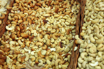cashew nuts on the market