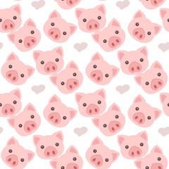  Year of the Pig.Seamless pattern, background, wallpaper.