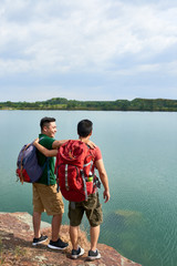 Hikers enjoying the view