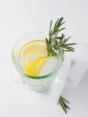 Lemon fizz in a glass