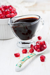  pomegranate sauce, on white background.