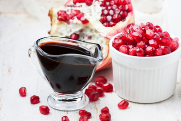 pomegranate sauce, on white background. S