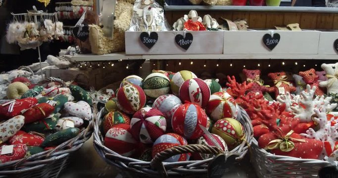 Chirstmas decorations on the traditional Budapest Christmas Market and Winter Festival at the V&radic;&part;r&radic;&part;smarty Square in the heart of Budapest.