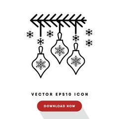Baubles vector icon