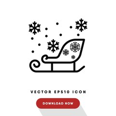 Sled vector icon