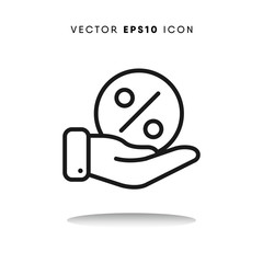 Discounts black friday vector icon