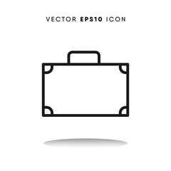 Suitcase black friday vector icon