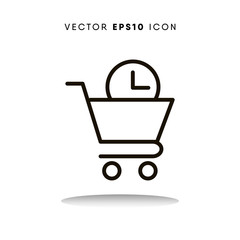 Sale time cyber monday vector icon