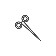 Kelly Forceps outline icon. linear style sign for mobile concept and web design. Surgical equipment simple line vector icon. Medicine symbol, logo illustration. Pixel perfect vector graphics