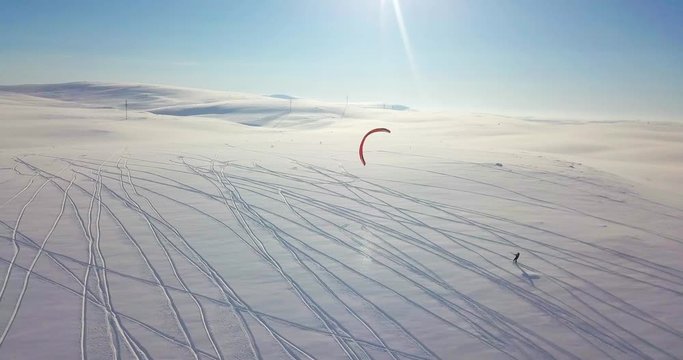 Snowkiting in the North