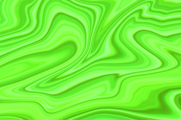 Green UFO neon background for packaging template or wallpaper. The texture of the marble fashion hue with stripes waves and divorces.