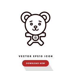 Teddy bear vector icon