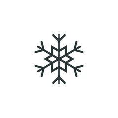 Snowflake icon or logo. Christmas and winter theme symbol. Vector and illustration. xmas icon