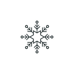 Obraz premium Snowflake icon or logo. Christmas and winter theme symbol. Vector and illustration. xmas icon