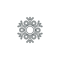 Snowflake icon or logo. Christmas and winter theme symbol. Vector and illustration. xmas icon