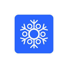 Snowflake icon or logo. Christmas and winter theme symbol. Vector and illustration. xmas icon