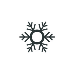 Snowflake icon or logo. Christmas and winter theme symbol. Vector and illustration. xmas icon