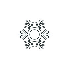 Snowflake icon or logo. Christmas and winter theme symbol. Vector and illustration. xmas icon