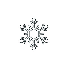 Snowflake icon or logo. Christmas and winter theme symbol. Vector and illustration. xmas icon