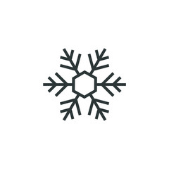 Snowflake icon or logo. Christmas and winter theme symbol. Vector and illustration. xmas icon
