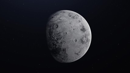 Obraz na płótnie Canvas Haumea dwarf planet in the outer space. 3D render