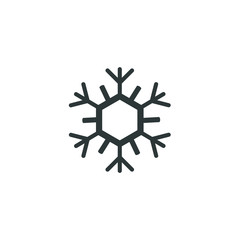 Snowflake icon or logo. Christmas and winter theme symbol. Vector and illustration. xmas icon