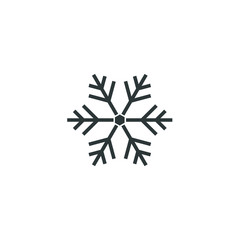 Snowflake icon or logo. Christmas and winter theme symbol. Vector and illustration. xmas icon