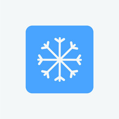 Snowflake icon or logo. Christmas and winter theme symbol. Vector and illustration. xmas icon