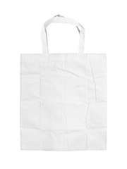 Fabric bag isolated on white