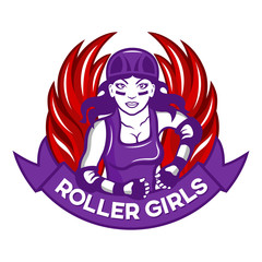 Roller girl mascot