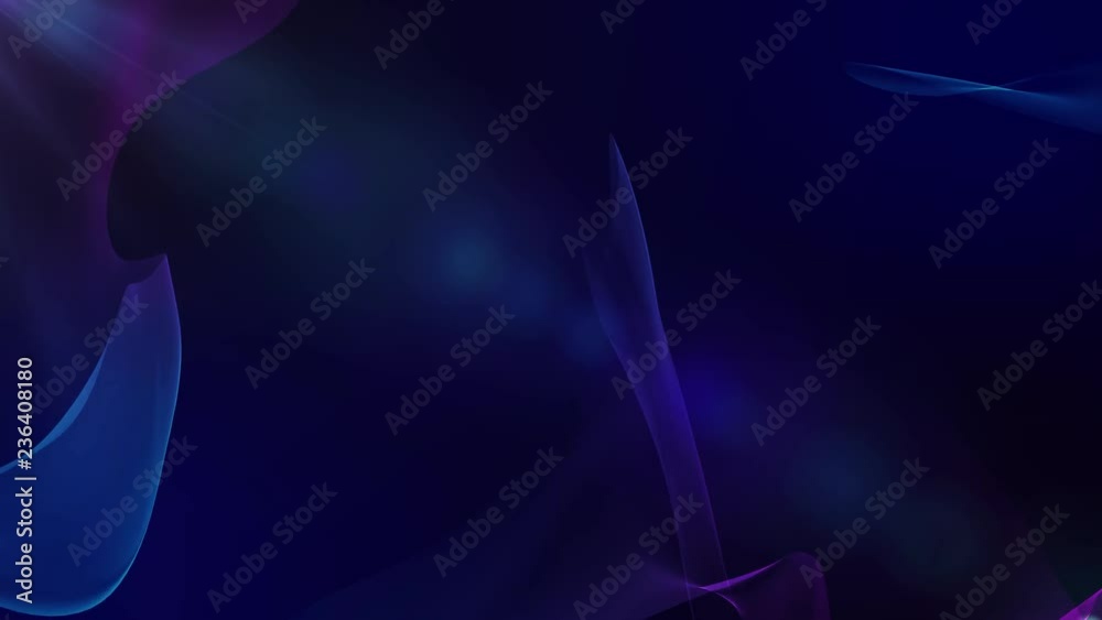 Poster moving abstraction consisting of several connected particle lines in blue tones