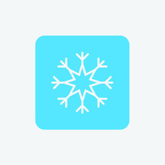 Snowflake icon or logo. Christmas and winter theme symbol. Vector and illustration. xmas icon