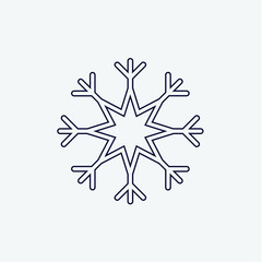 Snowflake icon or logo. Christmas and winter theme symbol. Vector and illustration. xmas icon