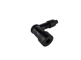 A spare part of motorcycle spark plug cap isolated on white background.