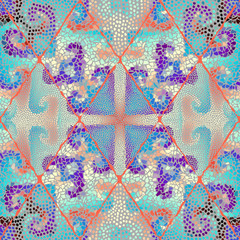 Fototapeta premium Vector mosaic art pattern. Vector seamless image