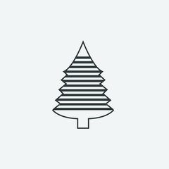 Christmas Tree icon, Xmas tree symbol, New year icon symbol