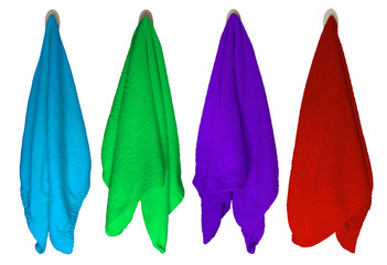 Colorful towels isolated