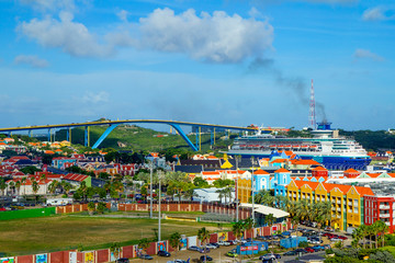 Curacao, Caribbean, Port. Curacao island attracts hundreds of thousands of cruise ship passengers....