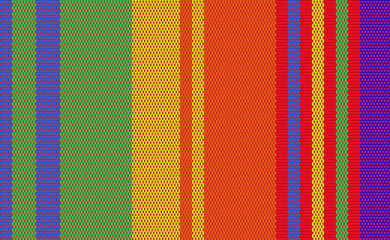 Blanket stripes seamless vector pattern. Background for Cinco de Mayo party decor or ethnic mexican fabric pattern with colorful stripes. Serape gesign