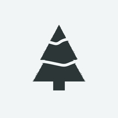 Christmas Tree icon, Xmas tree symbol, New year icon symbol